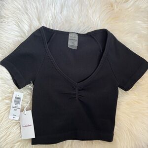 Sunday Best Aritzia Black V-Neck Bodysuit